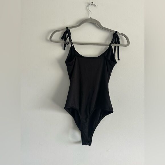 pacsun me to we tie strap tank top black bodysuit size XS - Picture 3 of 7